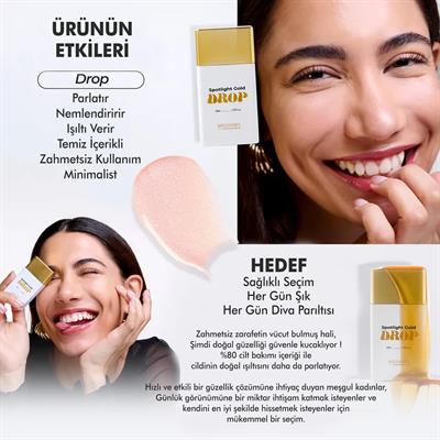 Miguhara Bakım Yapan Hibrit Aydınlatıcı - Spotlight Gold Drop Champagne Gold - 30ml