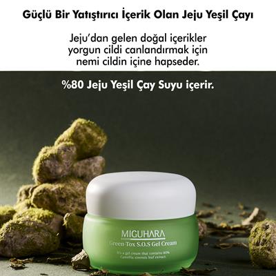 Miguhara Yeşil Çay İçeren Nemlendirici Ve Yatıştırıcı S.O.S. Jel Krem - 50ml