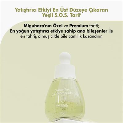 Miguhara Yeşil Çay İçeren Nemlendirici Ve Yatıştırıcı S.O.S. Ampul Serum - 35ml