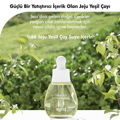 Miguhara Yeşil Çay İçeren Nemlendirici Ve Yatıştırıcı S.O.S. Ampul Serum - 35ml