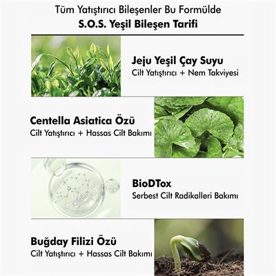 Miguhara Yeşil Çay İçeren Nemlendirici Ve Yatıştırıcı S.O.S. Ampul Serum - 35ml