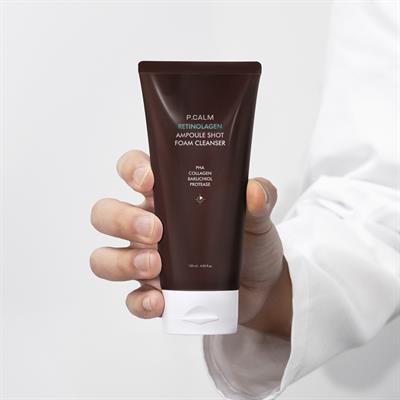 P.Calm Bakuchiol, Retinol ve Kolajen içeren Gözenek ve Kırışıklık Karşıtı Retinolagen Yüz Temizleme Köpüğü - 120ml 