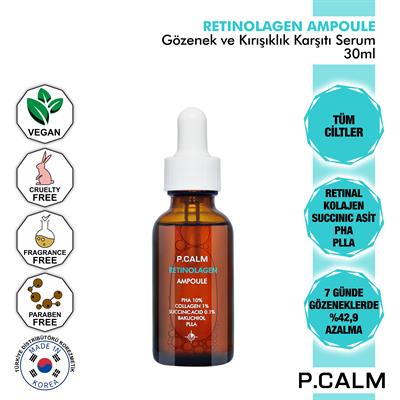 Retinol, Bakuchiol Ve Kolajen İçeren Gözenek Ve Kırışıklık Karşıtı, Yenileyici Retinolagen Serum 30ml