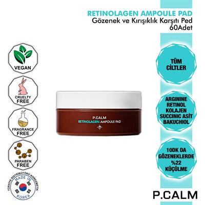 Retinol, Bakuchiol Ve Kolajen İçeren Gözenek Ve Kırışıklık Karşıtı Yüksek Konsantre Retinolagen Ped 60Adet