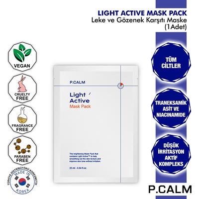 Traneksamik Asit Ve Nicinamide İçeren Akne Skarı Ve Leke Karşıtı, Yenileyici, Yaşlanma Karşıtı Light Active Maske 1Adet