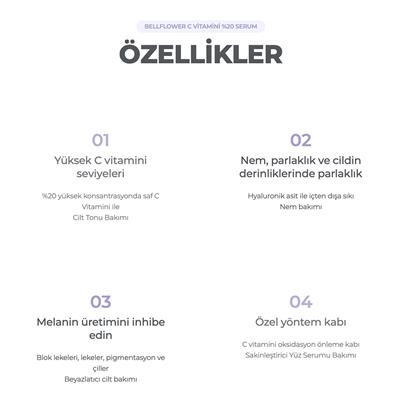 %20 Saf C Vitamini Ve Ferulik Asit İçeren Leke Ve Kırışıklık Karşıtı Aydınlatıcı Serum 30ml