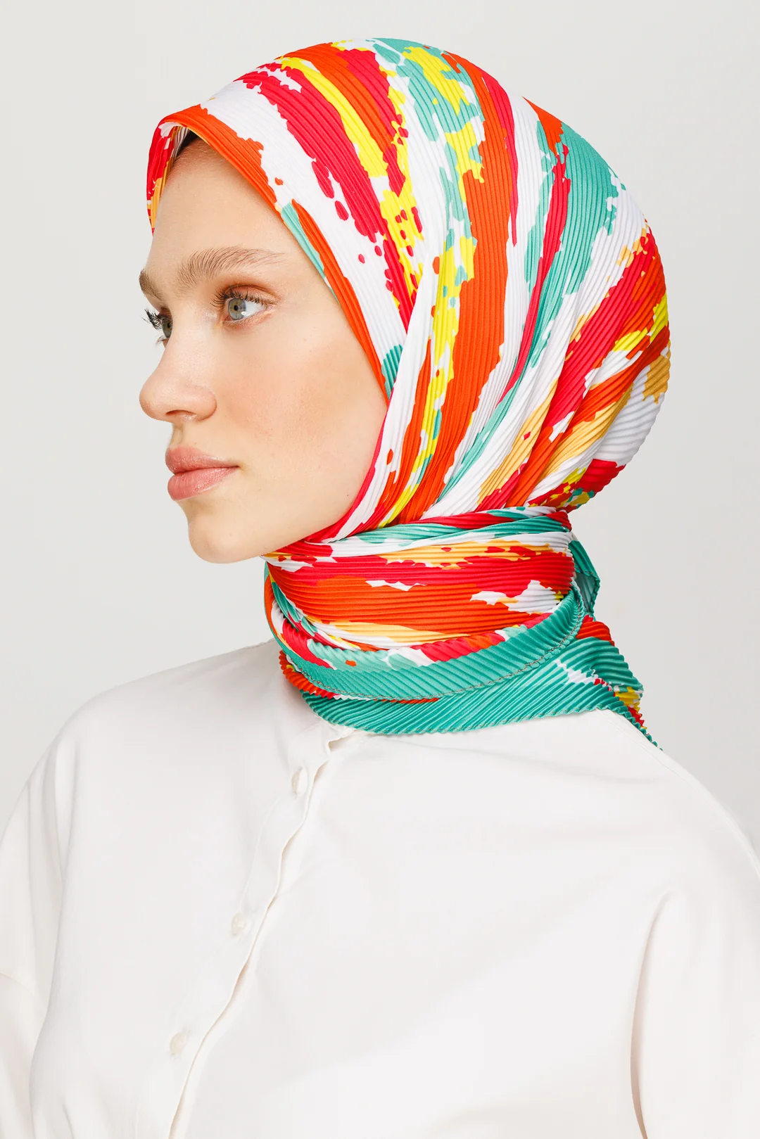 Piliseli Batik Eşarp- mint yeşili