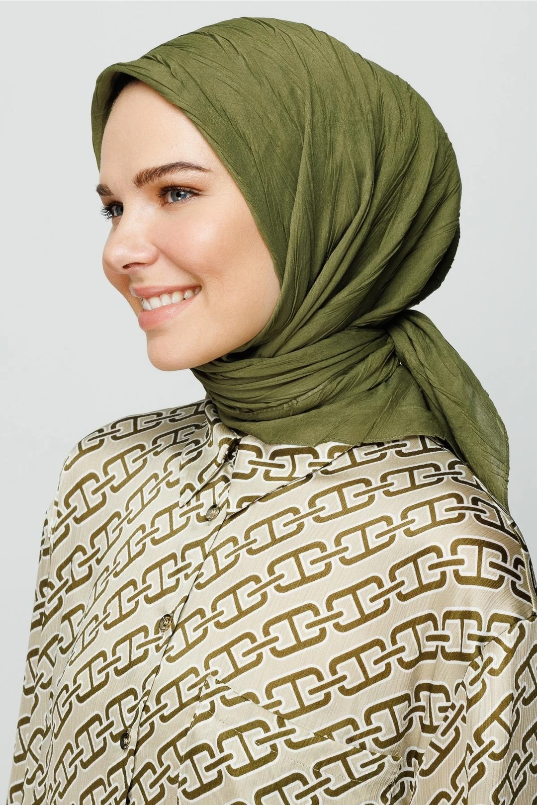 Piliseli Bambu Eşarp- haki