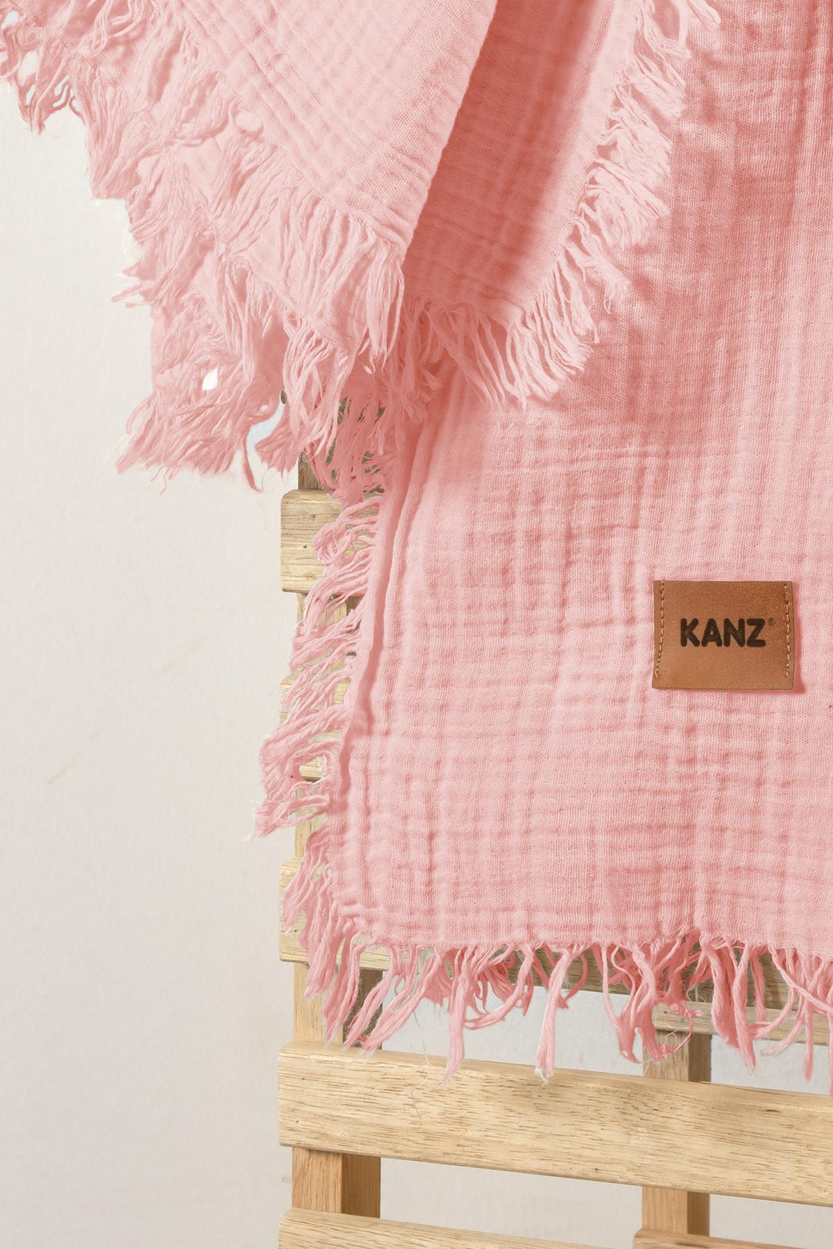 Baby 2-Layer 100% Cotton Muslin Blanket 100×120 cm - Pink