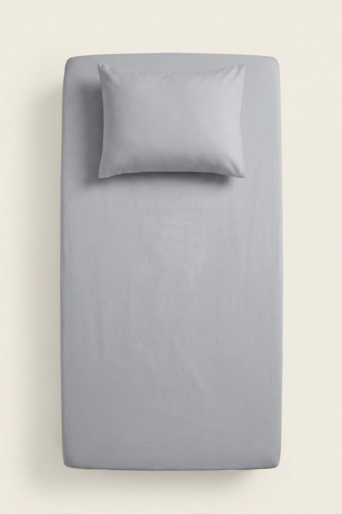 Bebek Lastikli Çarşaf Seti Ranforce %100 Pamuk 70x140+20 cm - Gri