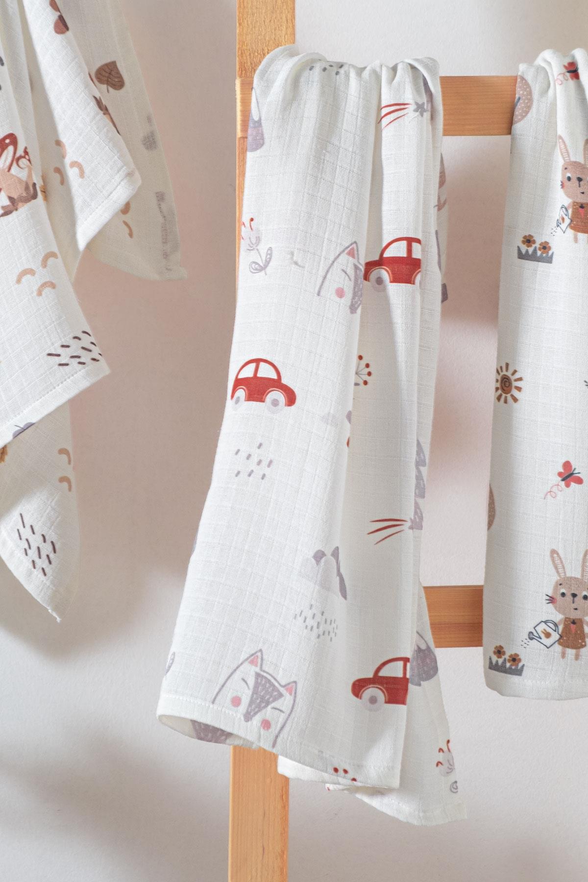 Bebek Müslin Örtüsü Çok Amaçlı 3lü Set - Bunny