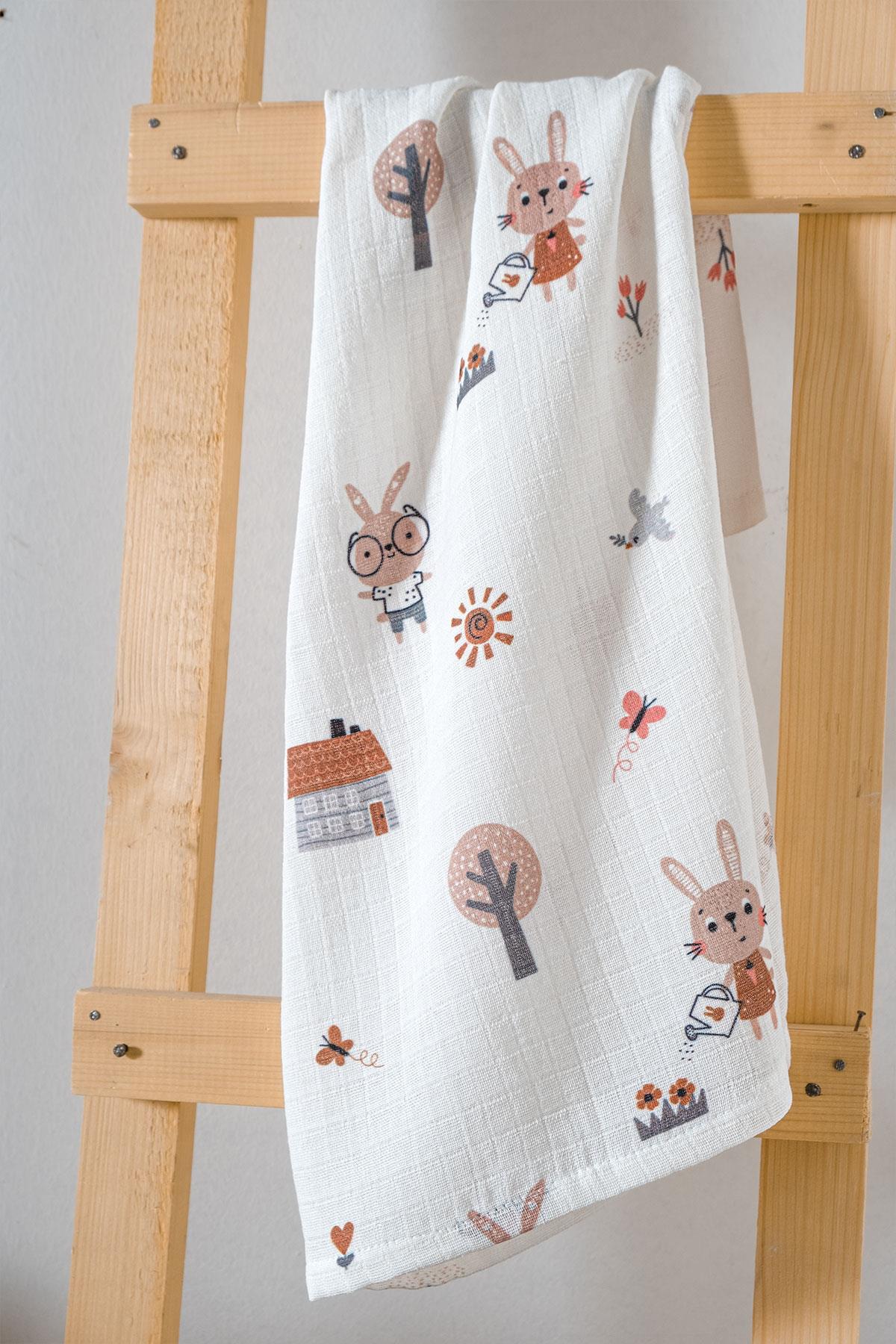 Bebek Müslin Örtüsü Çok Amaçlı 3lü Set - Bunny