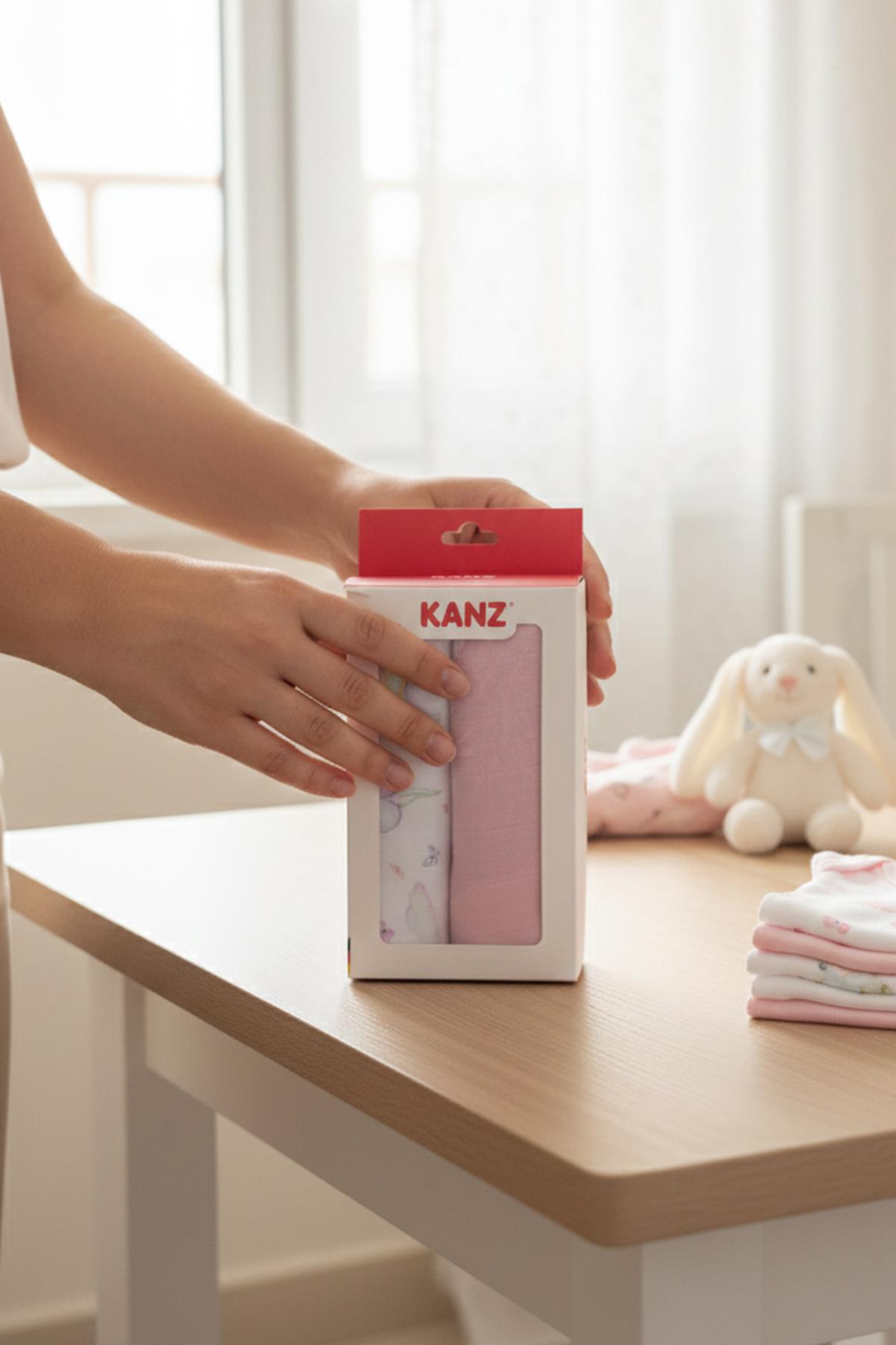 Çok Amaçlı Bebek Müslin Örtüsü 2Li Set - Soft Rainbow