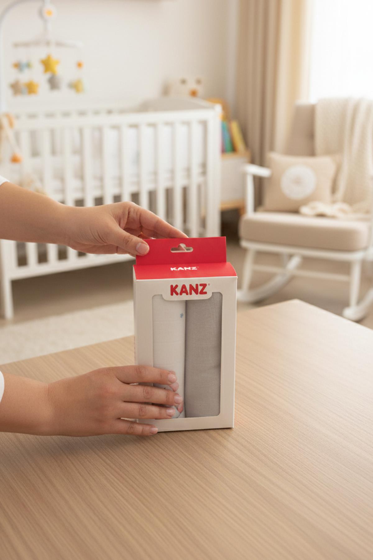 Çok Amaçlı Bebek Müslin Örtüsü 2Li Set - Elephant