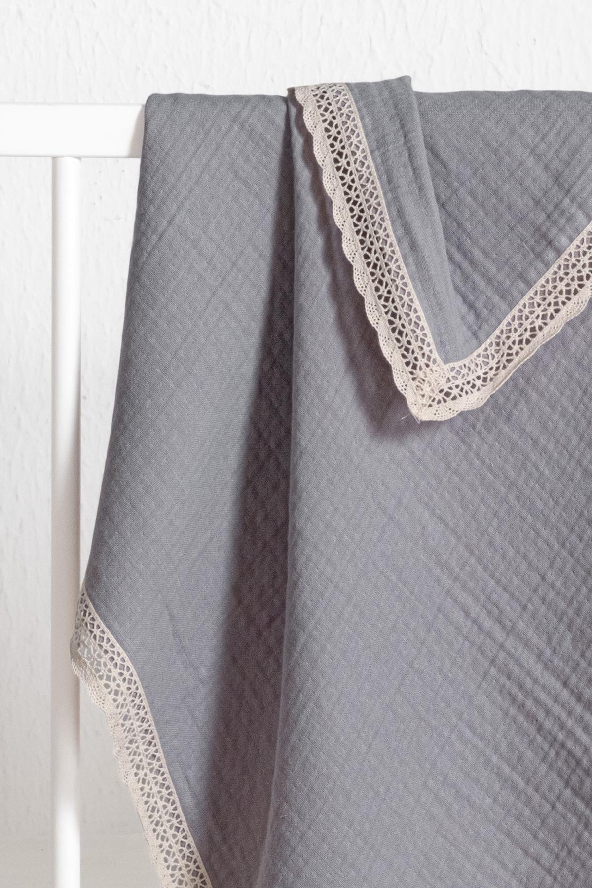 Kopanaki 4-Layer Muslin Baby Blanket - Grey