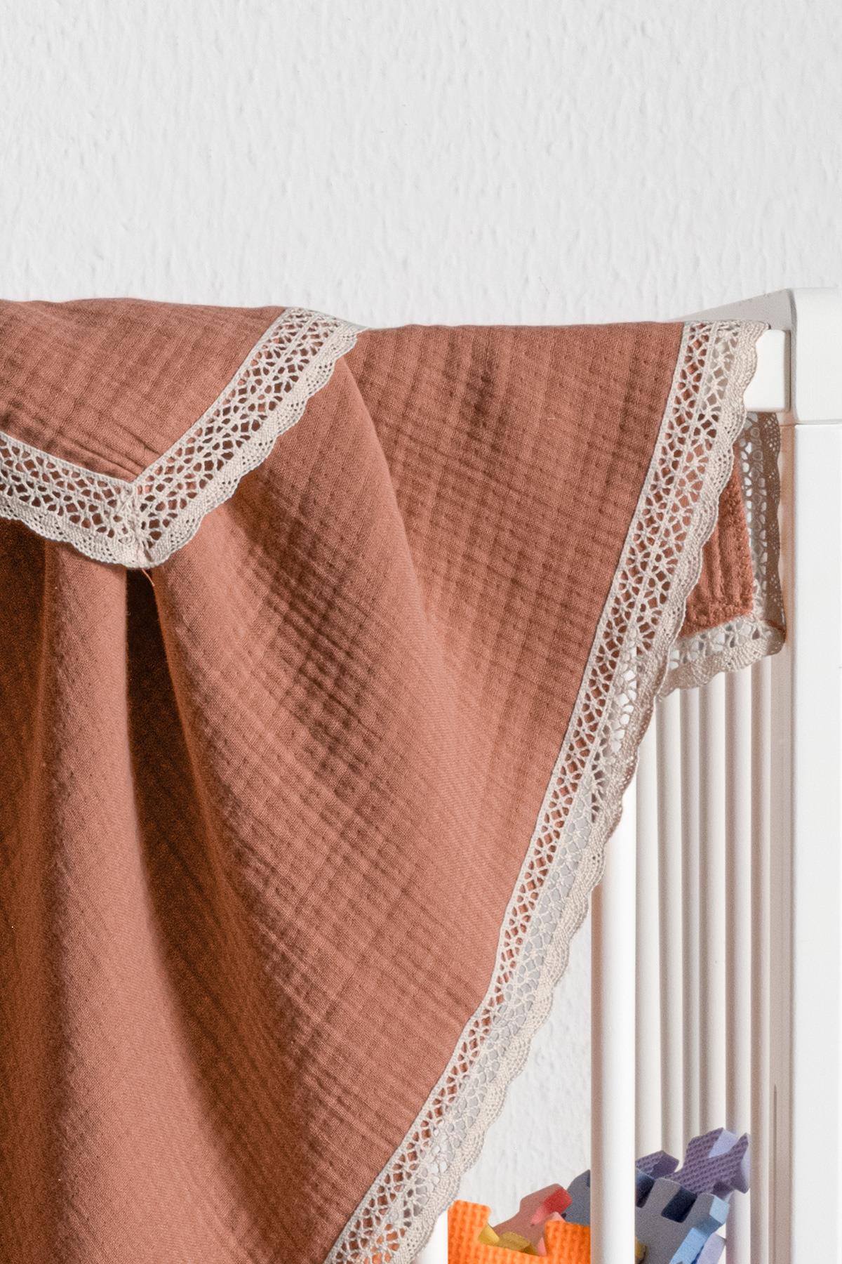 Kopanaki 4-Layer Muslin Baby Blanket - Terracotta