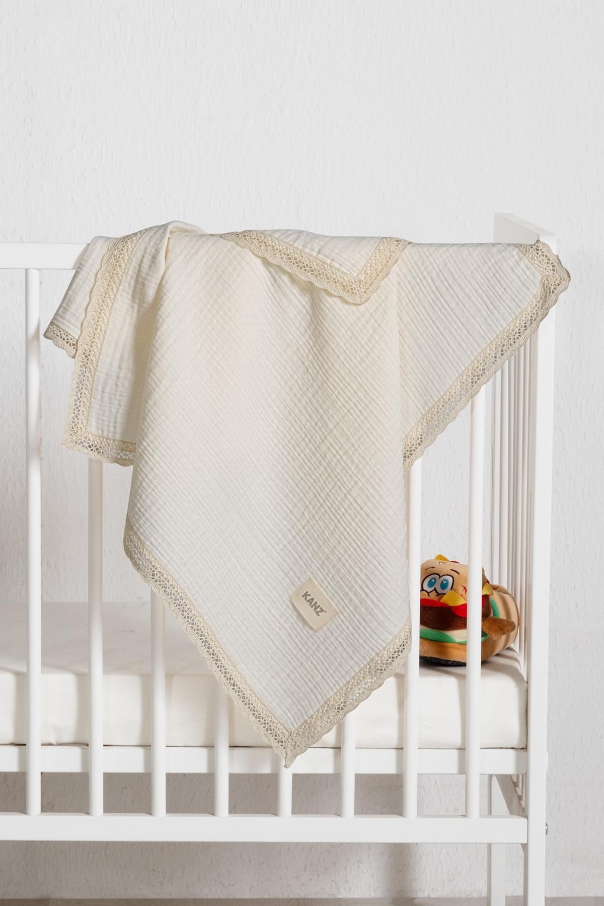 Kopanaki 4-Layer Muslin Baby Blanket - Cream