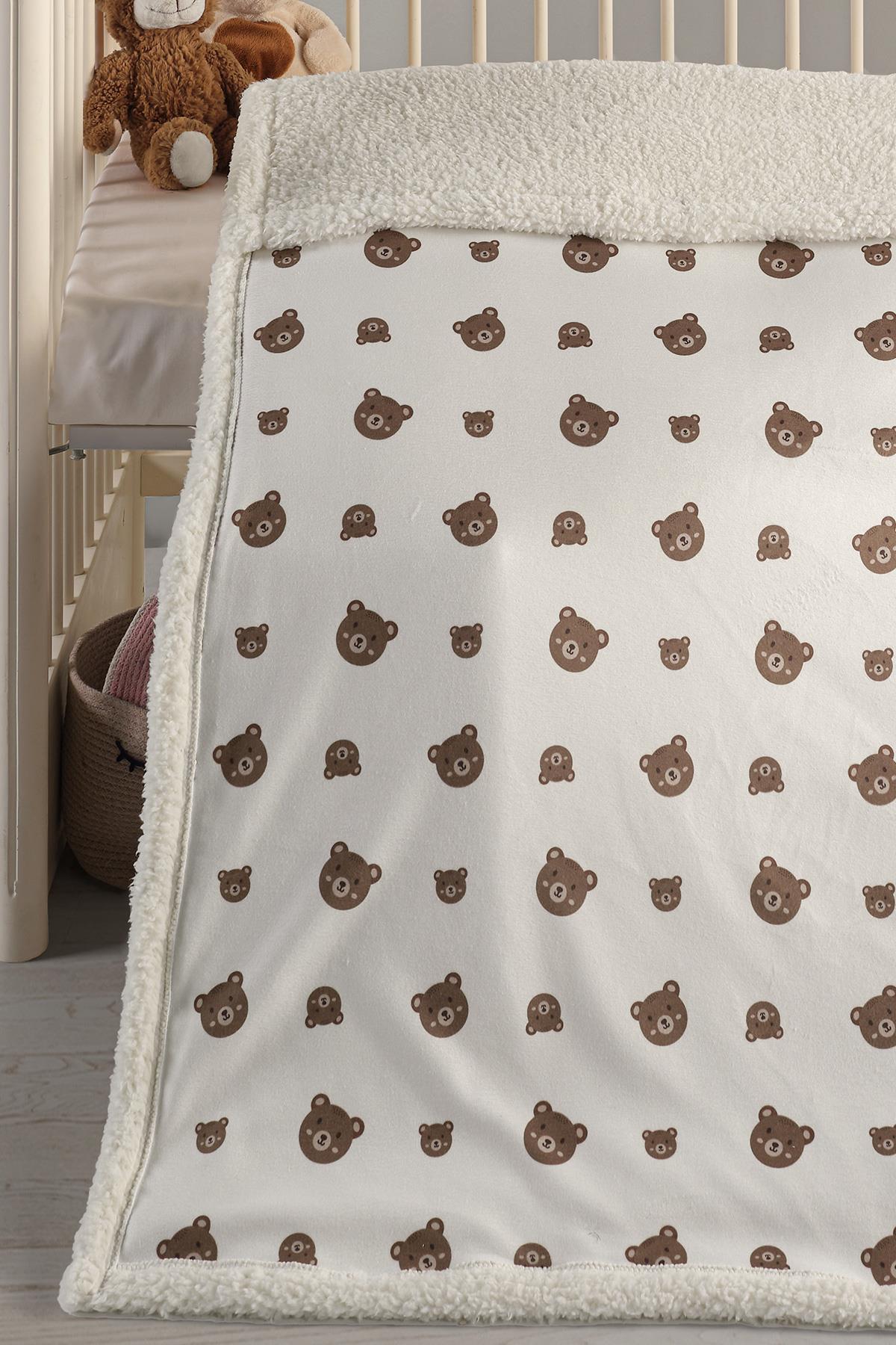 Fleece Baby Blanket - Brown Bear