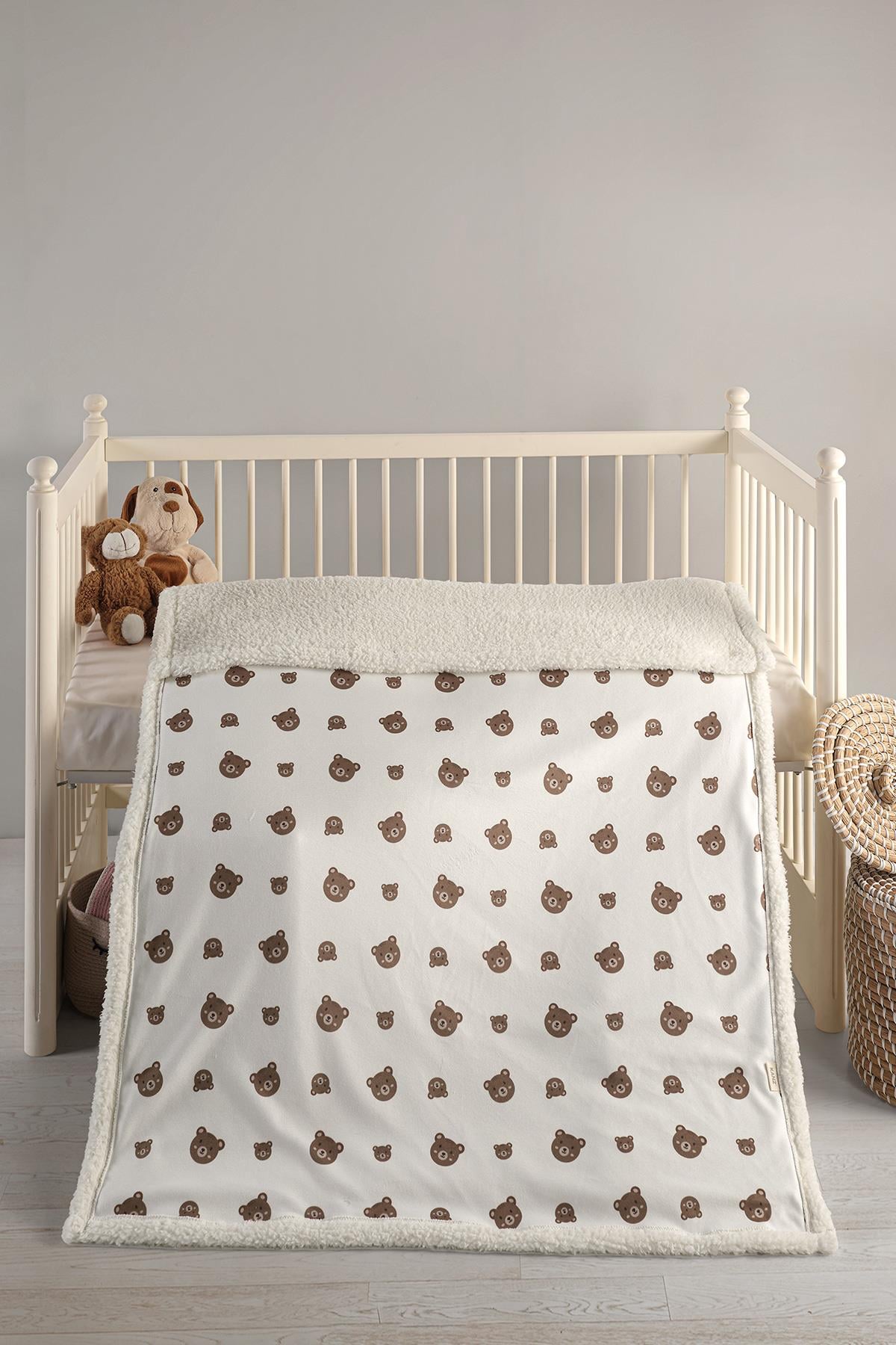Fleece Baby Blanket - Brown Bear