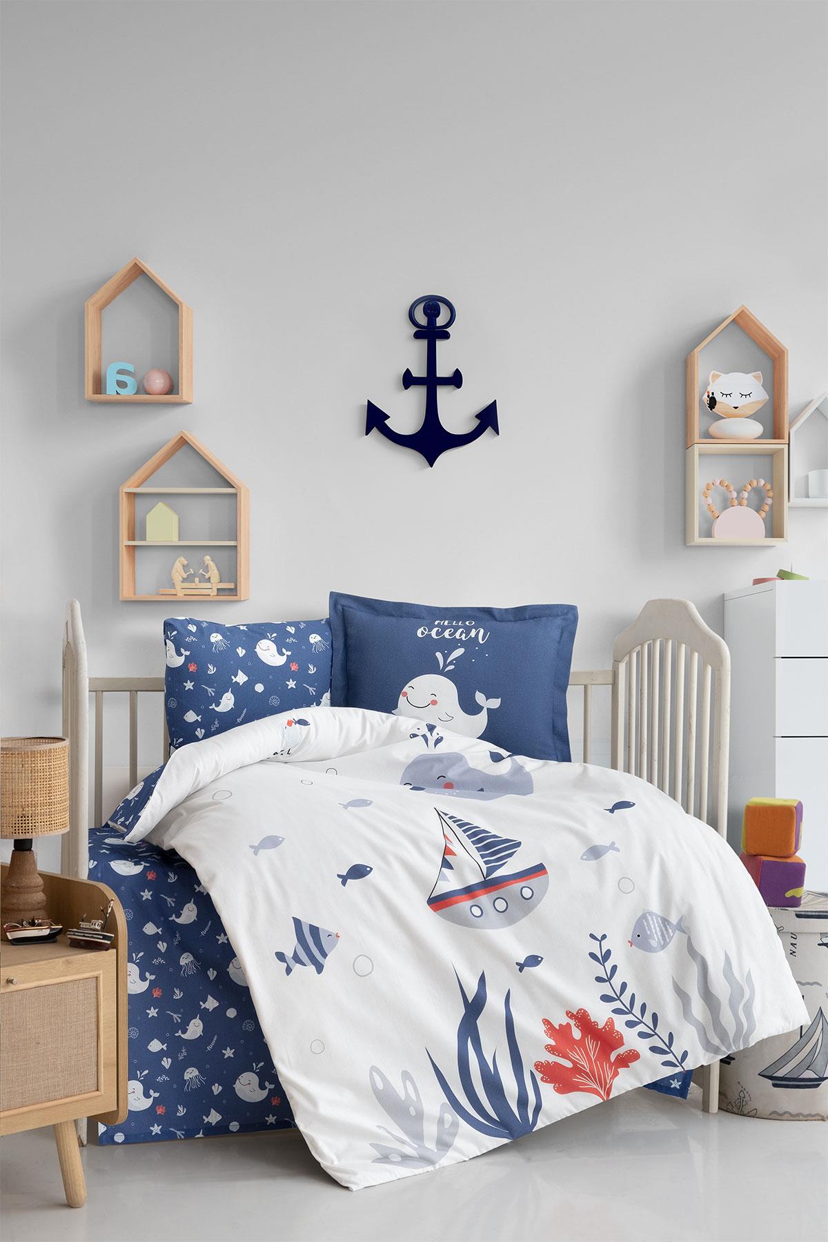 Ranforce Baby Duvet Cover Set - Dolphin