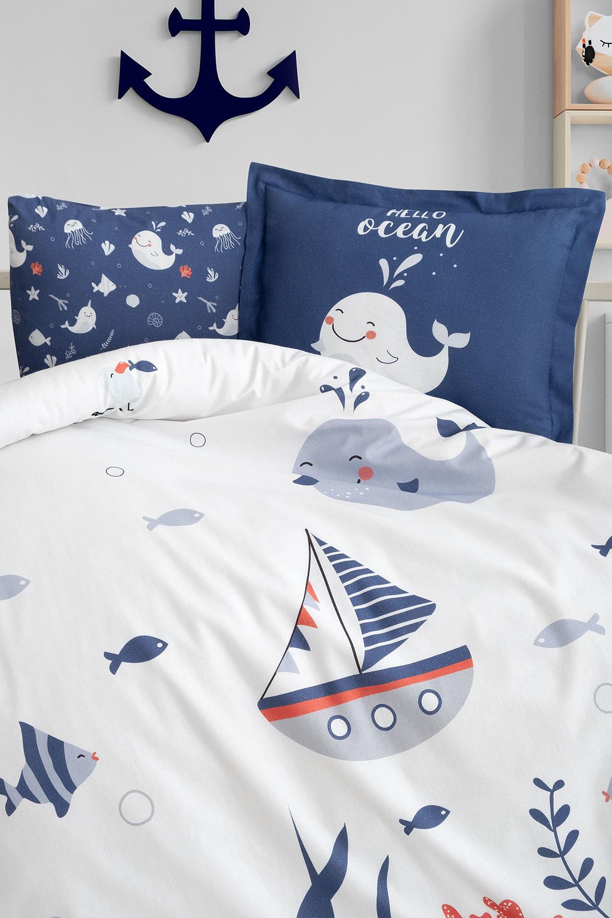 Ranforce Baby Duvet Cover Set - Dolphin