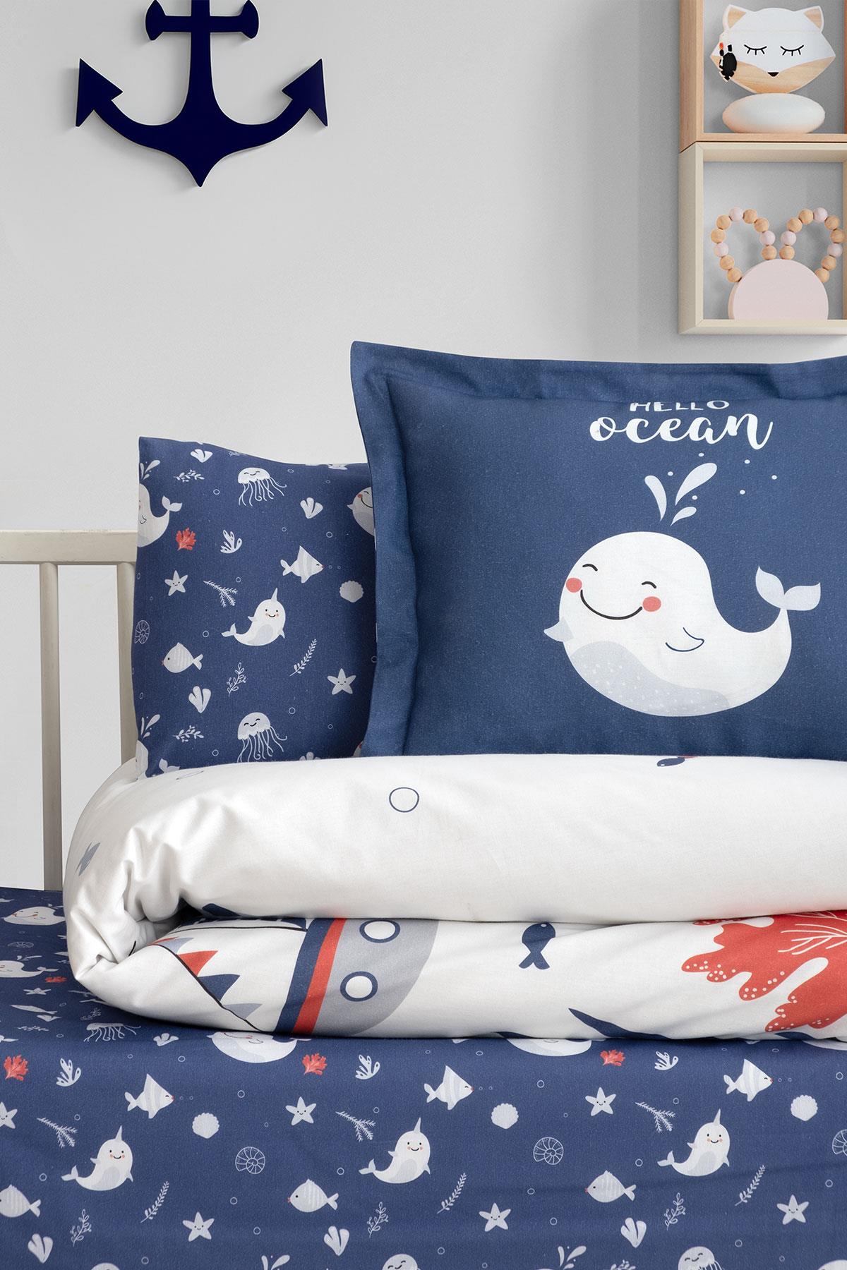 Ranforce Baby Duvet Cover Set - Dolphin
