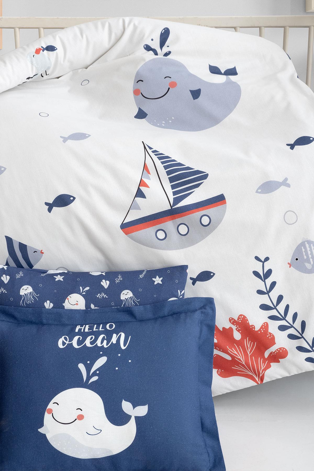 Ranforce Baby Duvet Cover Set - Dolphin