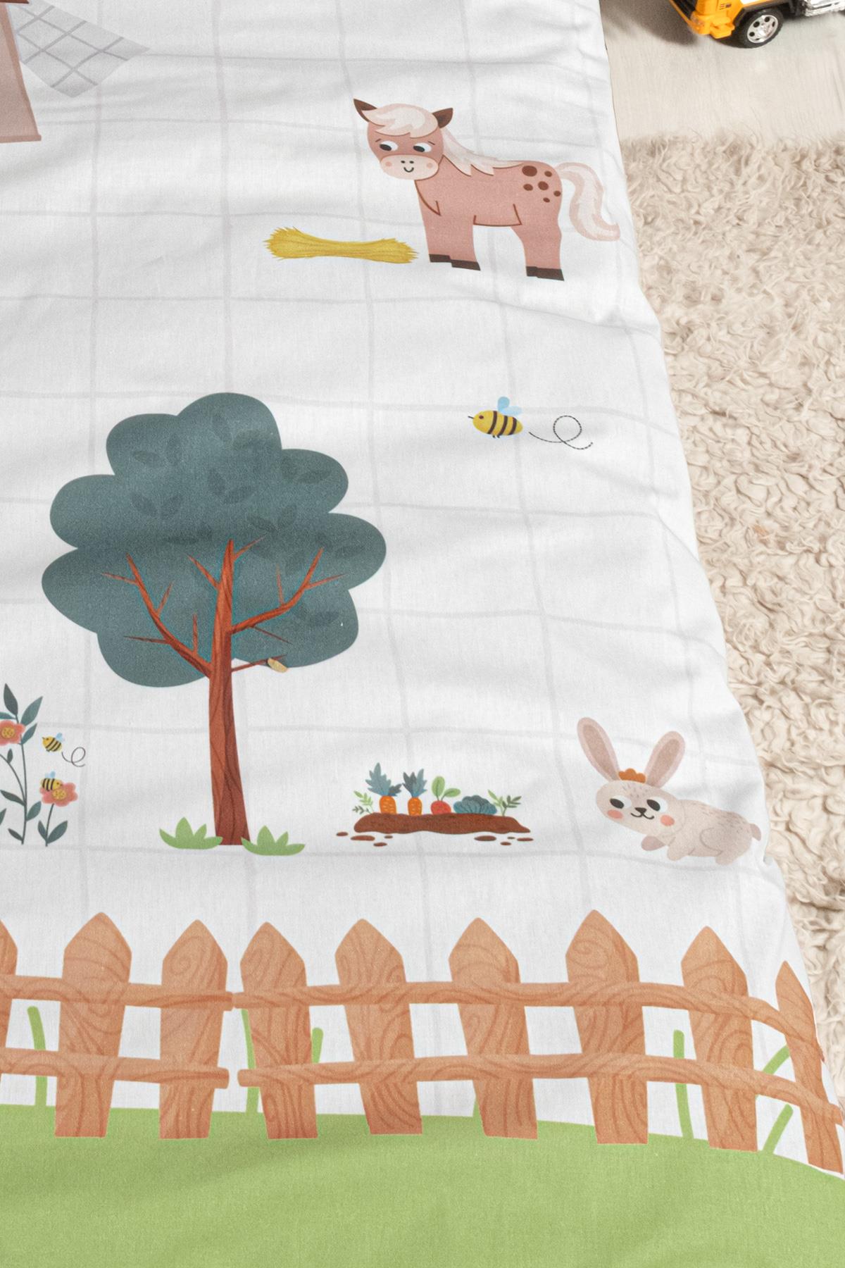 Ranforce Baby Duvet Cover Set - Farming