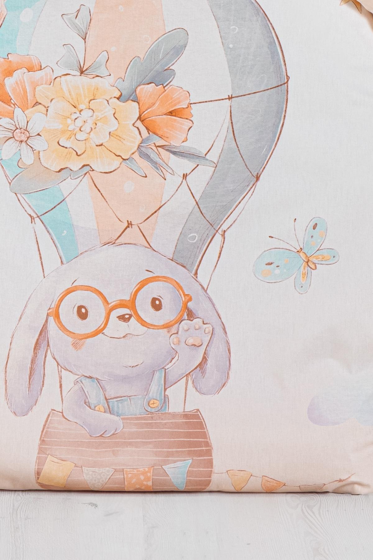 Ranforce Baby Duvet Cover Set - Flying Rabbit