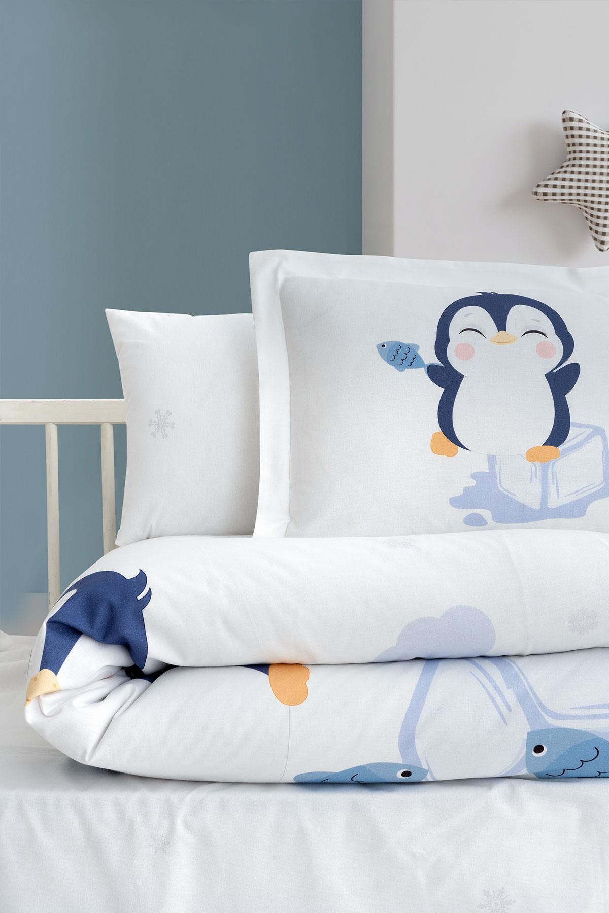 Ranforce Bebek Nevresim Takımı - Penguin