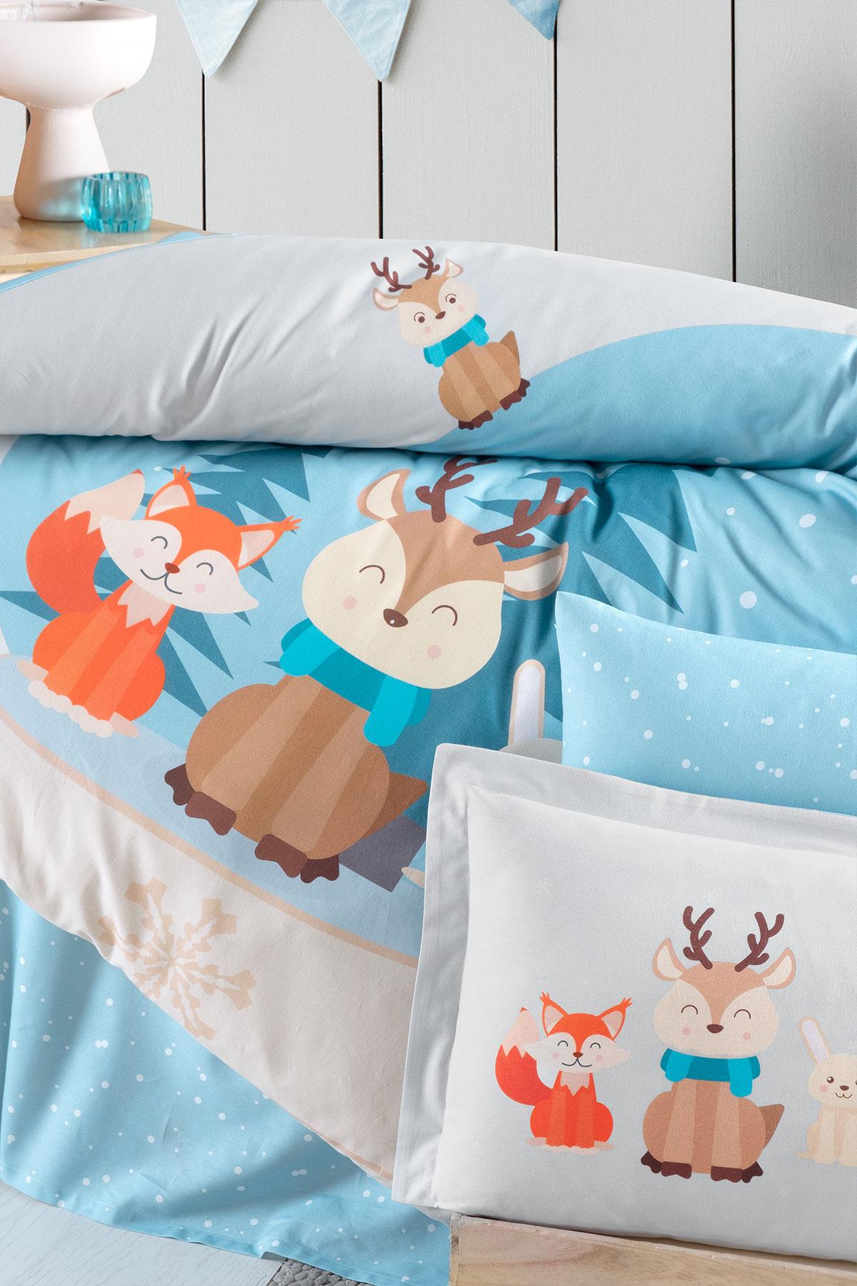 Ranforce Bebek Nevresim Takımı - Snowflake