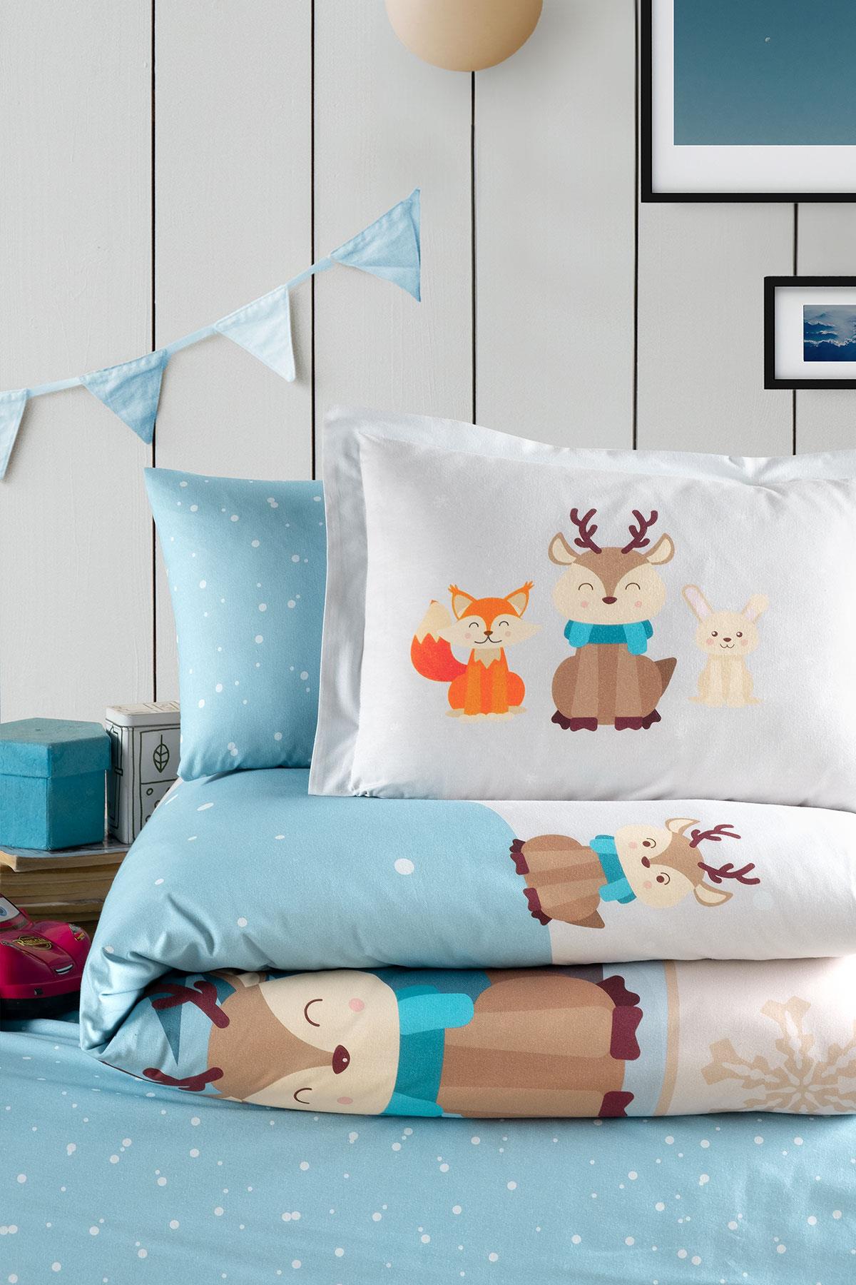 Ranforce Bebek Nevresim Takımı - Snowflake