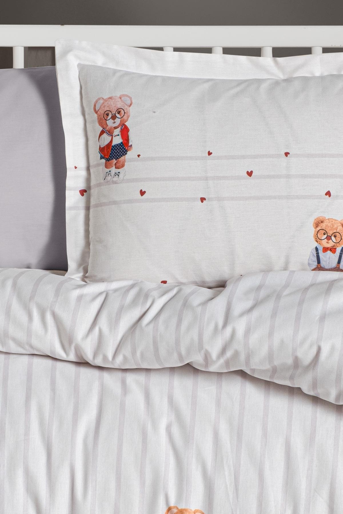 Ranforce Baby Duvet Cover Set - Tiny Bear