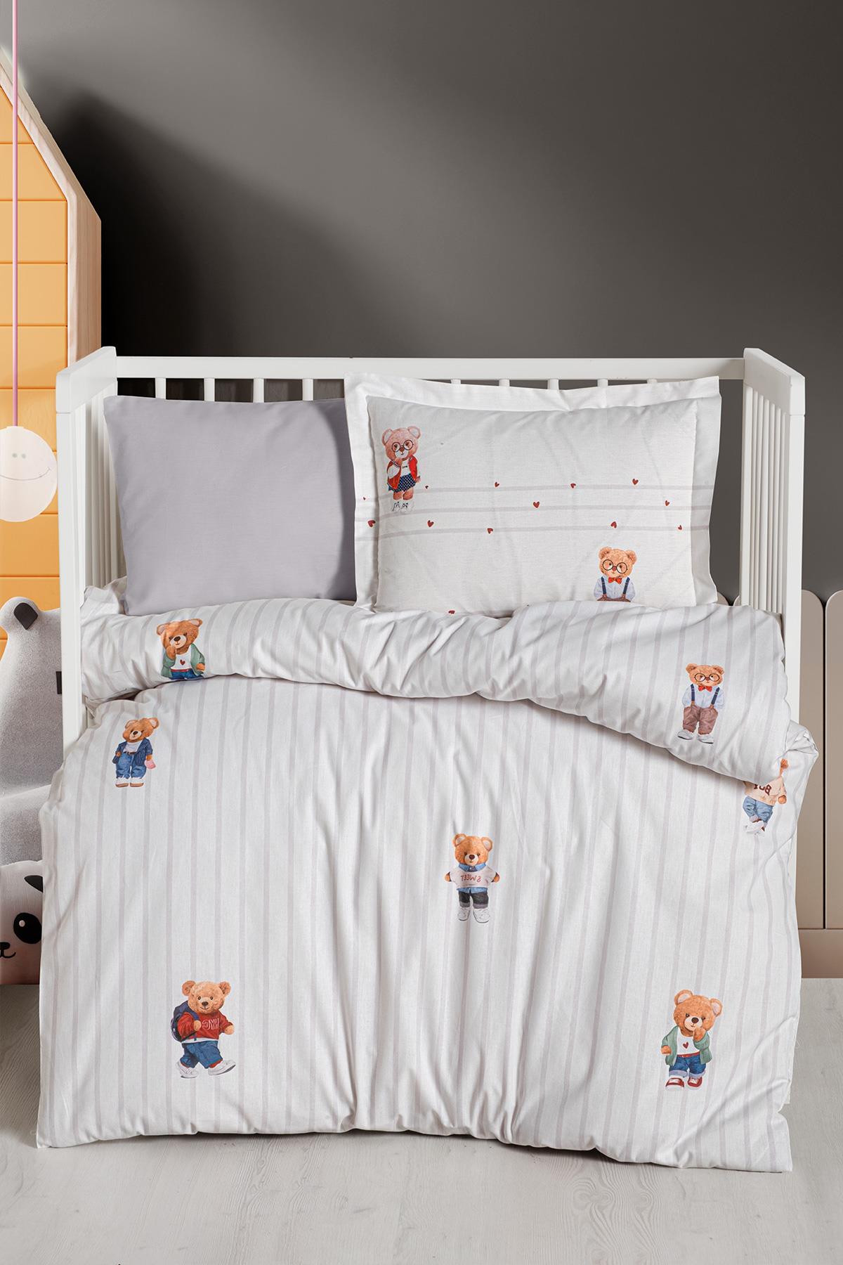 Ranforce Baby Duvet Cover Set - Tiny Bear