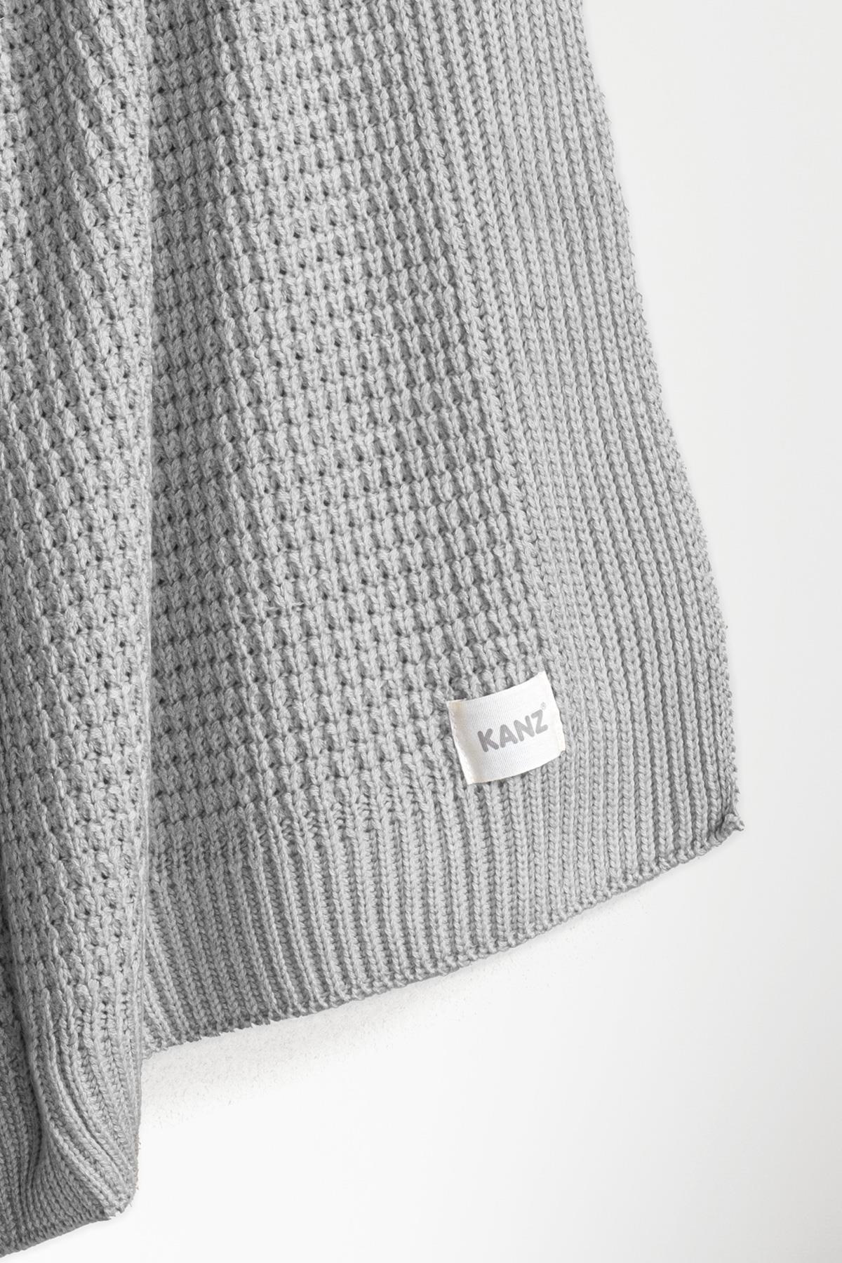 Knitted Baby Blanket - Grey
