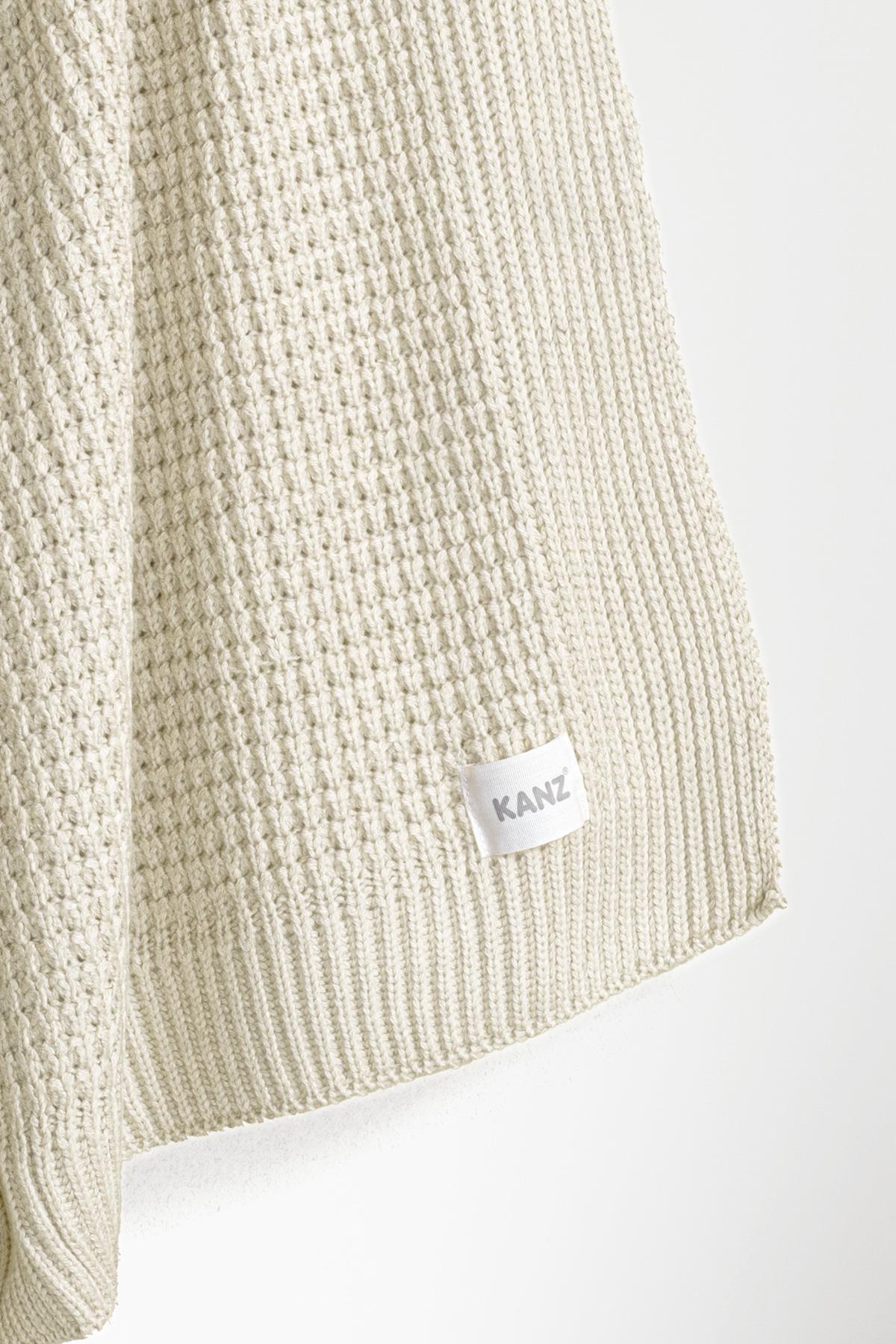 Knitted Baby Blanket - Cream