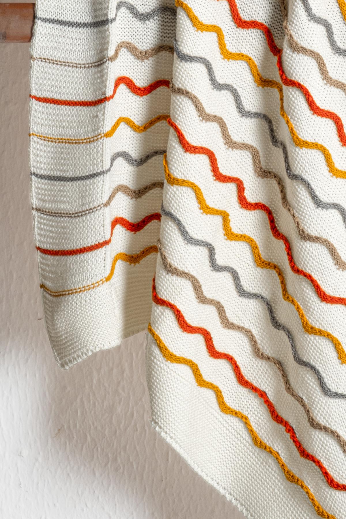 Knitted Baby Blanket - Rainbow