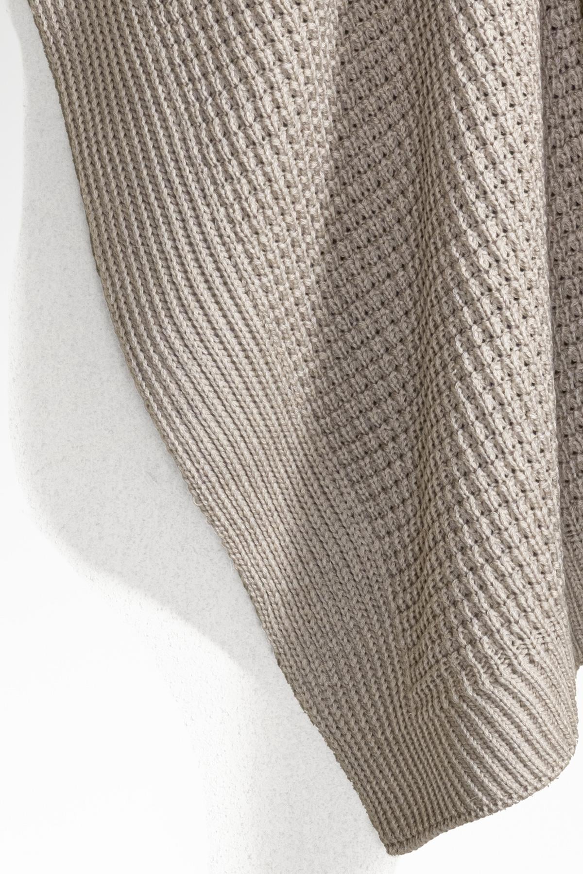 Knitted Baby Blanket - Stone
