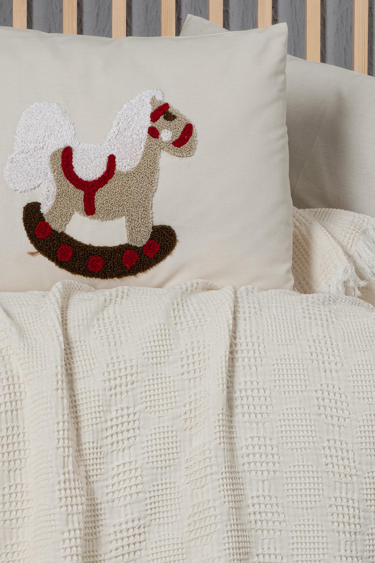 Waffle Baby Embroidered Muslin Coverlet Set - Ponny