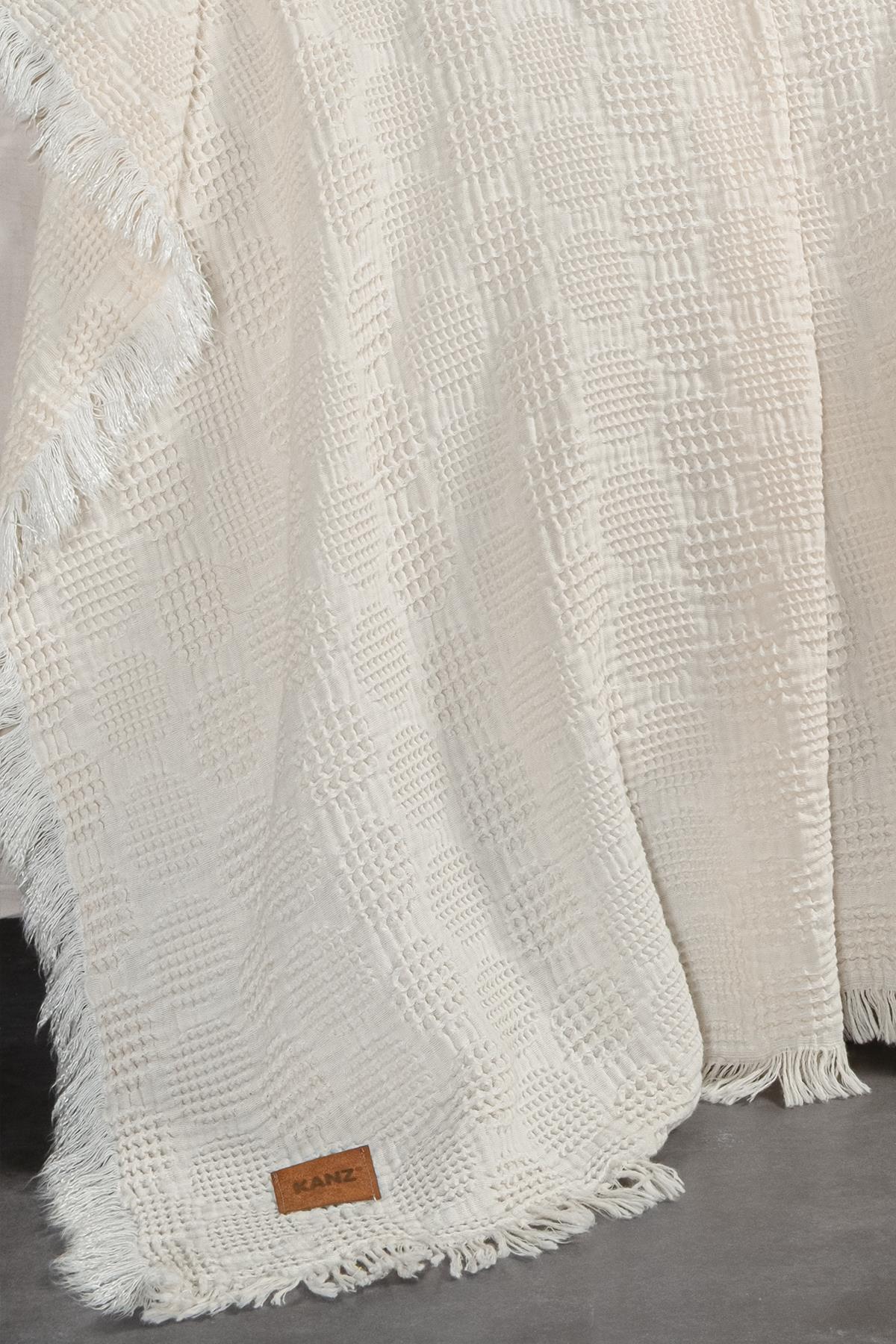 Waffle Baby Embroidered Muslin Coverlet Set - Little Heart