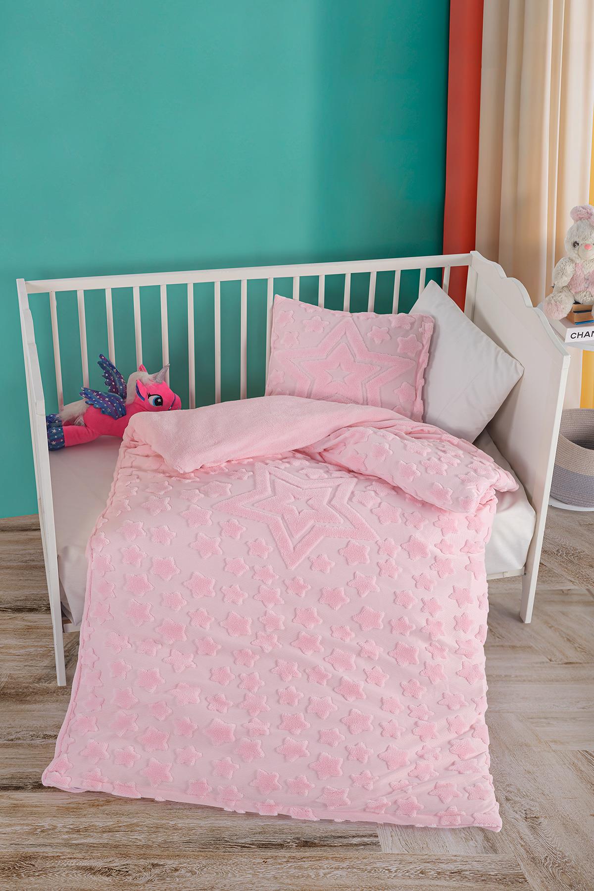 Welsoft Baby Duvet Cover Set - Star Powder