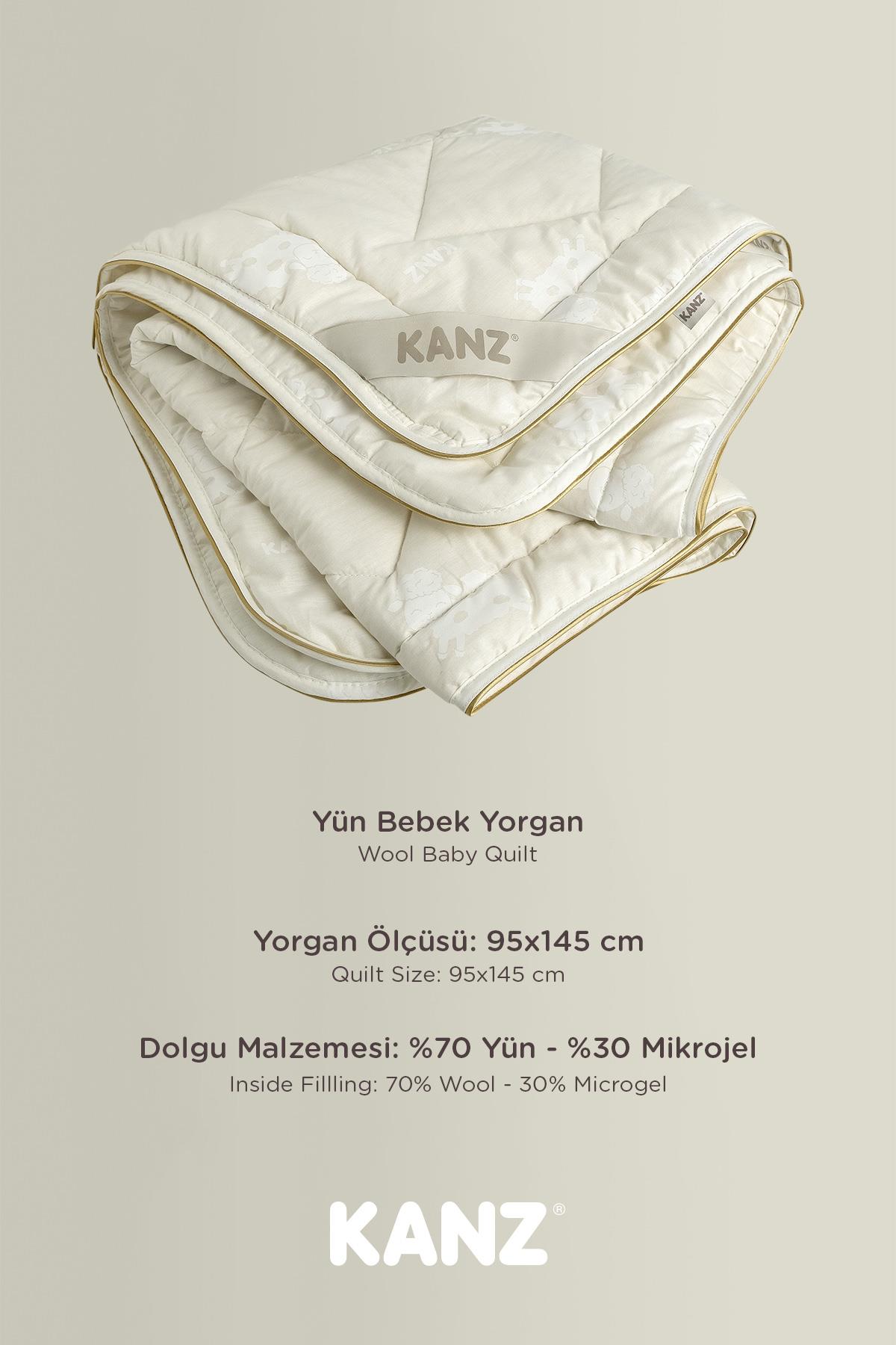 Yün Bebek Yorganı 95x145 cm