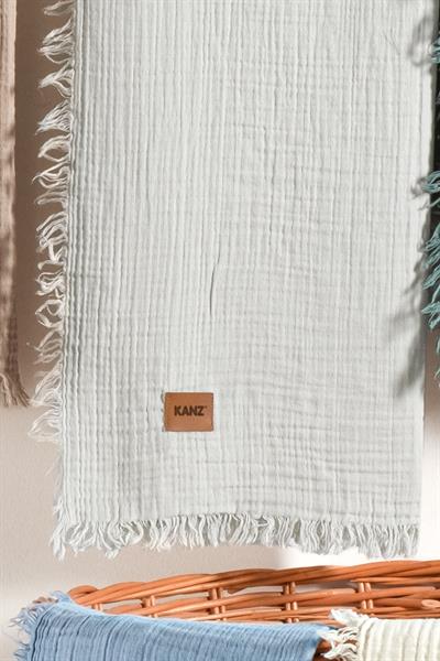 Baby 2-Layer 100% Cotton Muslin Blanket 100×120 cm - Stone