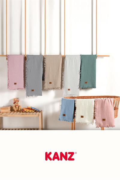 Baby 2-Layer 100% Cotton Muslin Blanket 100×120 cm - Brown