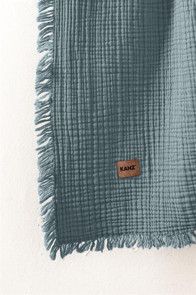Baby 4-Layer 100% Cotton Muslin Blanket 100×120 cm - Indigo