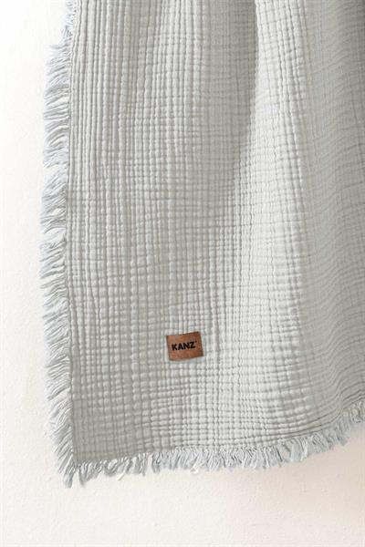 Bebek 4 Kat %100 Pamuk Müslin Örtüsü 100x120 - Taş