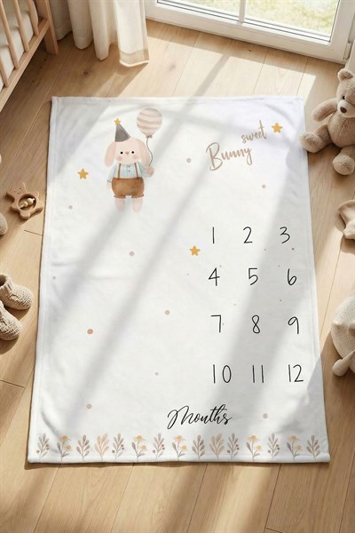 Bebek Anı Battaniyesi 100x150 cm - Bunny Sweet