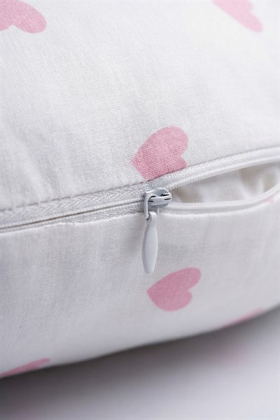 Bebek Emzirme ve Destek Minderi Yıkanabilir Kılıf - Pink Heart