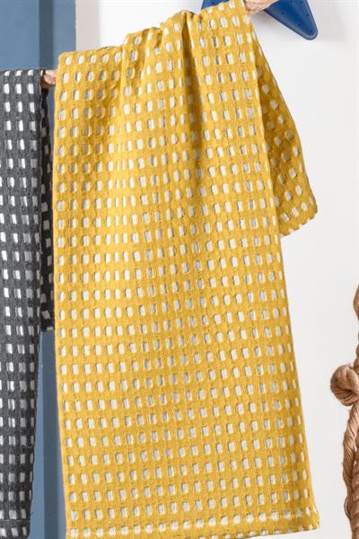 Bebek Waffle Pike Örtüsü 90x110 - Hardal