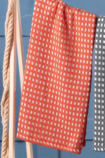 Bebek Waffle Pike Örtüsü 90x110 - Turuncu